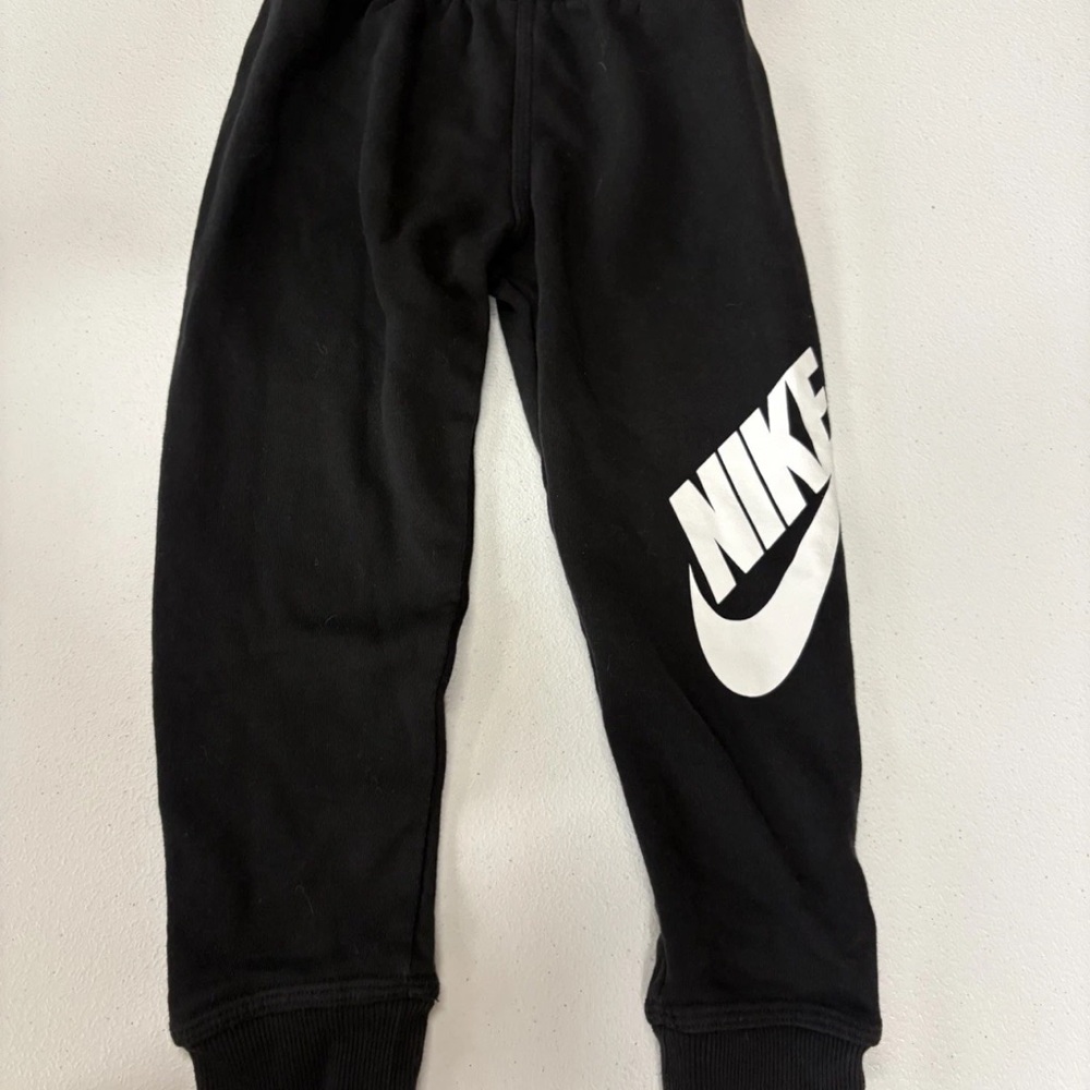 Nike Kids Black Sweatpants with White Logo